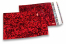Sobres metalizados de colores - Rojo holográfico 114 x 162 mm | Paisdelossobres.es
