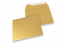 Sobres de papel de color - Dorado metalizado, 160 x 160 mm | Paisdelossobres.es