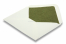 Sobres de color blanco marfil forrados - forro verde | Paisdelossobres.es