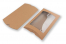 Cajas almohadas kraft marrón - 162 x 229 x 35 mm - con ventana 120 x 180 mm | Paisdelossobres.es