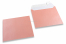Sobres nacarados de color rosa claro - 155 x 155 mm | Paisdelossobres.es