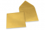 Sobres para tarjetas de felicitación de colores - Dorado metalizado, 155 x 155 mm | Paisdelossobres.es
