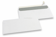 Sobres de papel blancos, 110 x 220 mm (DL), 80 gramos, cierre autoadhesivo, peso aprox. cada uno 4 g  | Paisdelossobres.es