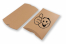 Cajas almohadas kraft marrón - ejemplo impreso | Paisdelossobres.es