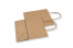 Bolsas de papel con asas redondas  - marrón, 190 x 80 x 210 mm, 80 gramos | Paisdelossobres.es