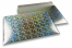 Sobres acolchados ECO metalizados - plata con holograma 320 x 425 mm | Paisdelossobres.es