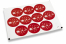 Sellos para sobres navideños - Trineo rojo | Paisdelossobres.es