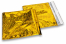 Sobres metalizados de colores - Dorado holográfico 165 x 165 mm | Paisdelossobres.es