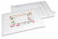 Sobres acolchados de papel de color blanco de Pascua - colores chillones | Paisdelossobres.es