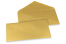 Sobres para tarjetas de felicitación de colores - Dorado metalizado, 110 x 220 mm | Paisdelossobres.es