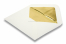 Sobres de color blanco marfil forrados - forro dorado | Paisdelossobres.es