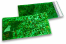 Sobres metalizados de colores - Verde holográfico 114 x 229 mm | Paisdelossobres.es