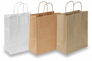 Bolsas de papel con asas redondas - blanco y marrón | Paisdelossobres.es