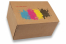 Caja automontable - ejemplo con logotipo en el lado delantero  | Paisdelossobres.es