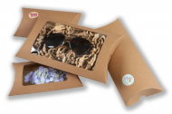 Cajas almohadas kraft marrón | Paisdelossobres.es