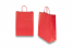 Bolsas de papel con asas redondas - rojo fuego, 260 x 120 x 350 mm, 90 gramos | Paisdelossobres.es