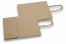 Bolsas de papel con asas redondas - marrón acanalado, 180 x 80 x 220 mm, 90 gramos | Paisdelossobres.es