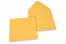 Sobres para tarjetas de felicitación de colores - Amarillo-dorado, 155 x 155 mm | Paisdelossobres.es
