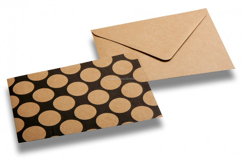 Sobres Kraft decorativos - Marrón + puntos