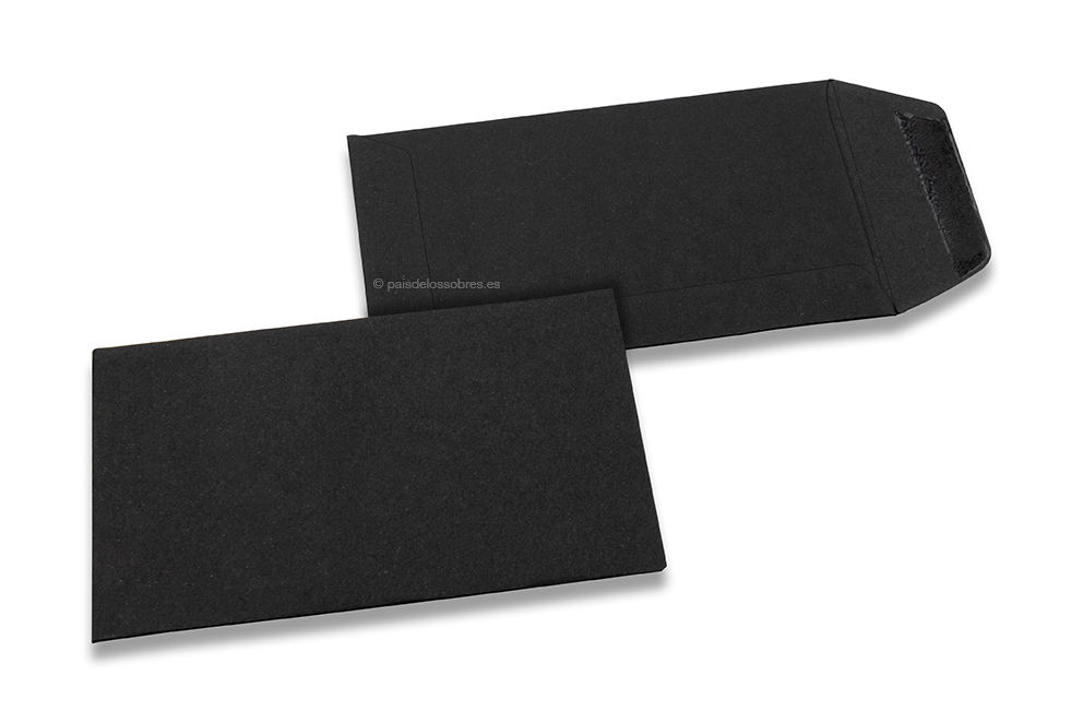 Sobres verticales de colores - Negro, 65 x 105  mm