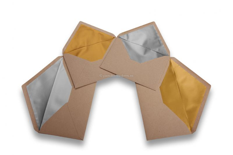 Sobres de papel kraft forrados