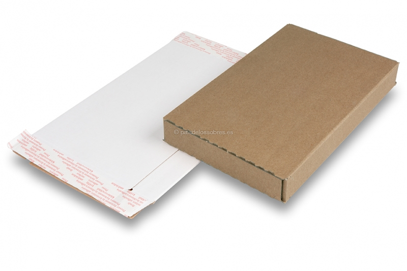Cajas para envíos postales con cierre autoadhesivo