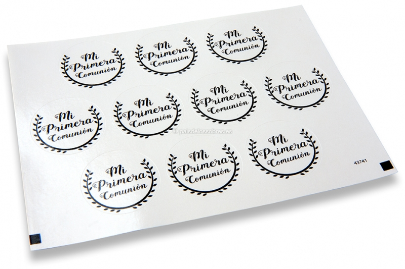 Cierres comunión - mi primera comunión blanca con guirnalda negra