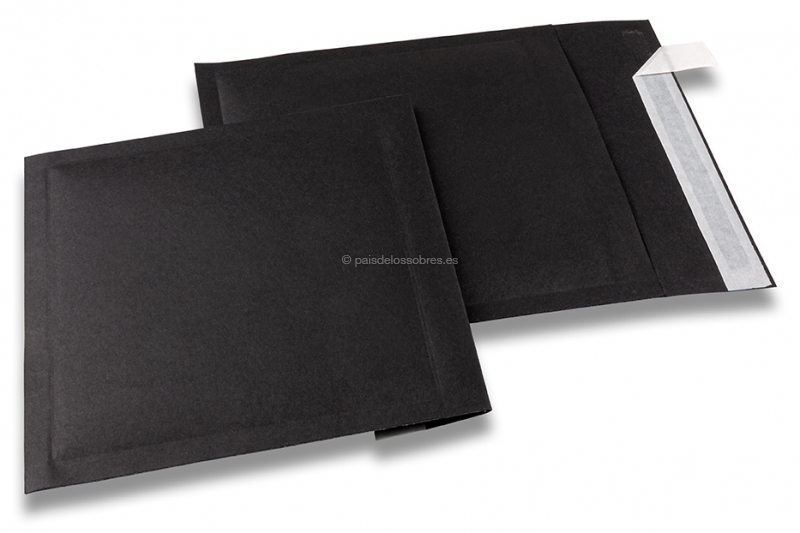 Sobres acolchados negros - 165 x 165 mm, 160 gramos