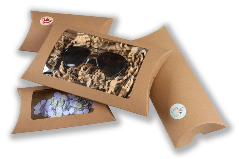 Cajas almohadas kraft marrón
