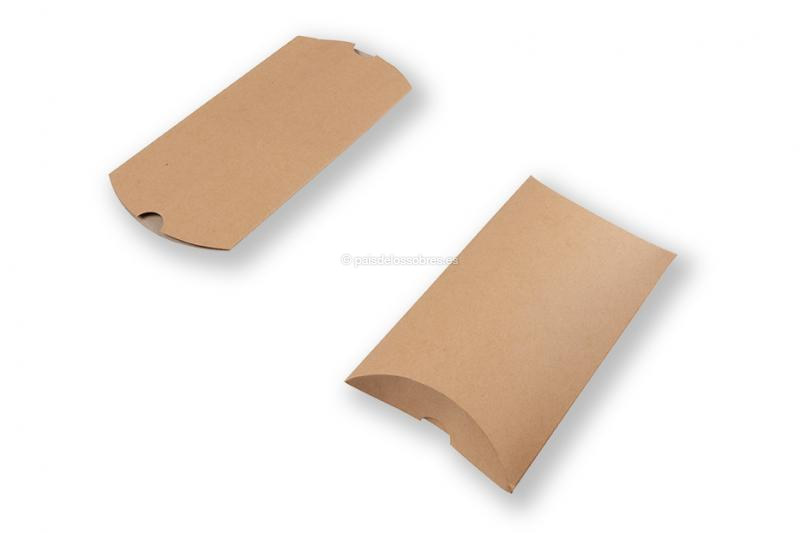 Cajas almohadas kraft marrón - 114 x 162 x 35 mm sin ventana