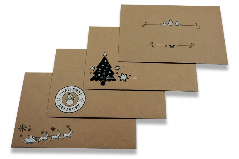 Sobres de Navidad reciclados