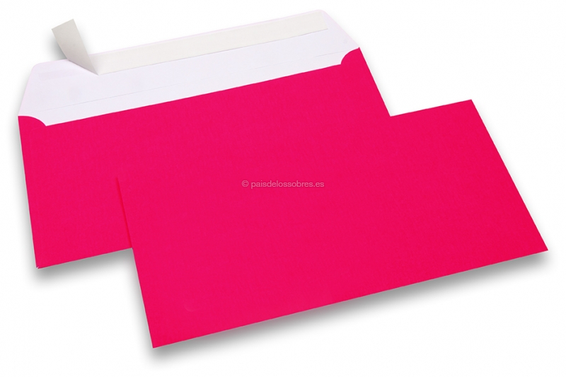 Sobres fluorescentes - rosa, sin ventana