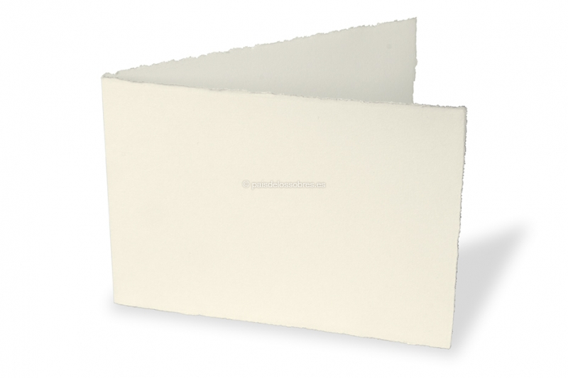 Tarjetas de papel hechos a mano - doblado horizontal