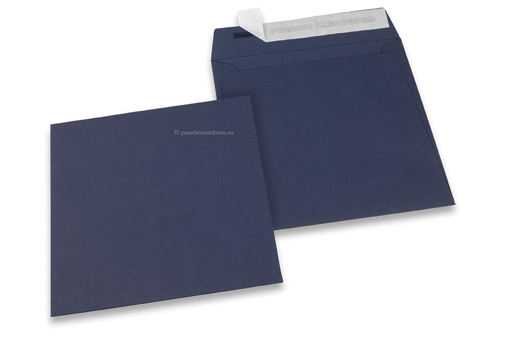 Sobres de papel de color - Azul oscuro, 160 x 160 mm