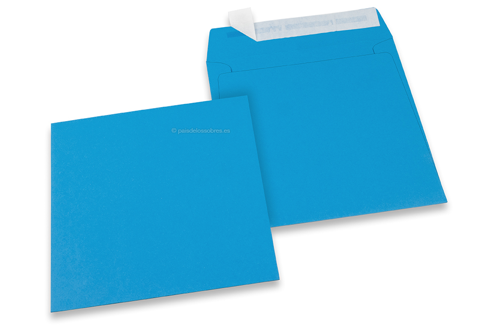Sobres de papel de color - Azul oceano, 160 x 160 mm