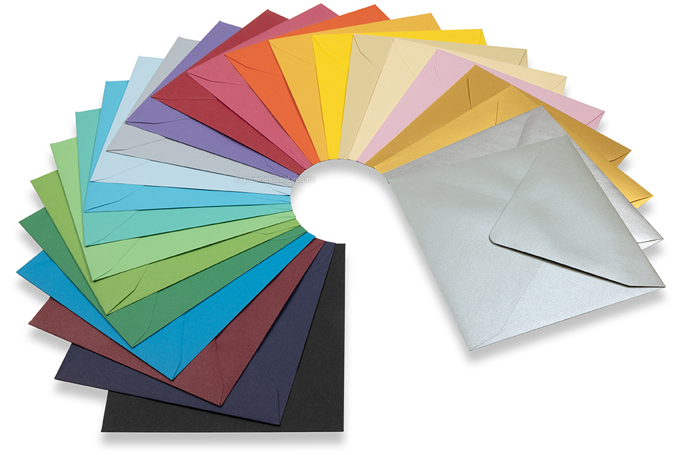 Sobres para tarjetas de felicitación de colores - Ilustración general