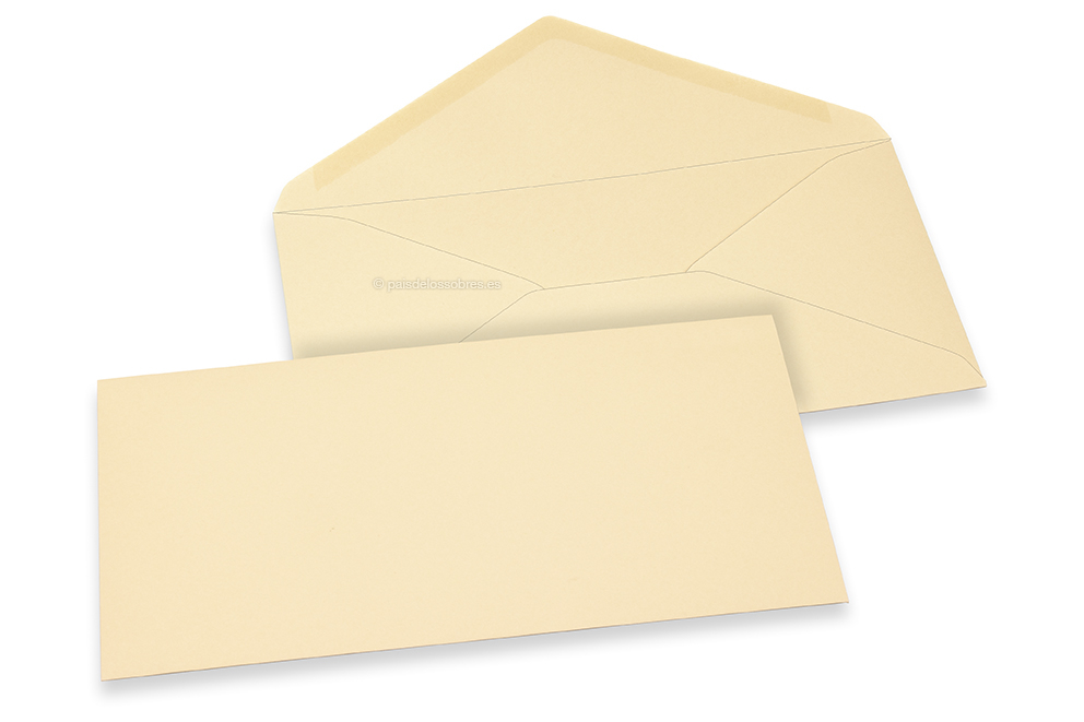 Sobres para tarjetas de felicitación de colores - Blanco marfil, 110 x 220 mm