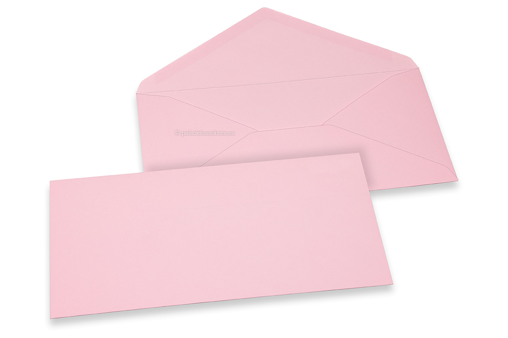 Sobres para tarjetas de felicitación de colores - Rosa claro, 110 x 220 mm