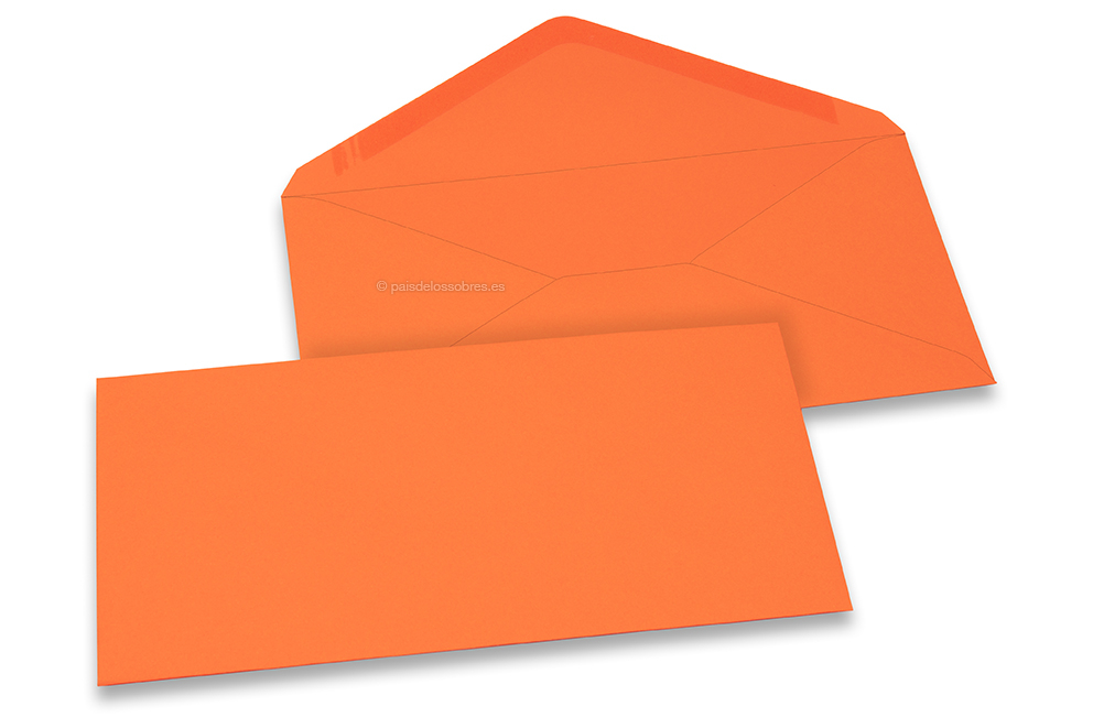 Sobres para tarjetas de felicitación de colores - Naranja, 110 x 220 mm