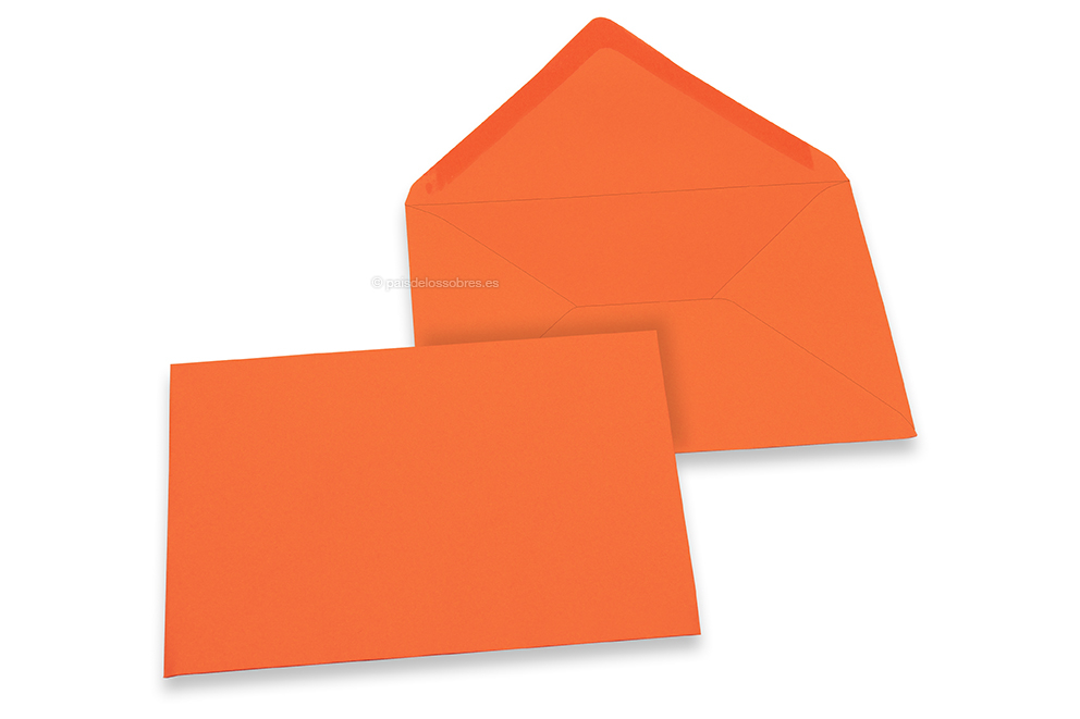 Sobres para tarjetas de felicitación de colores - Naranja, 114 x 162 mm