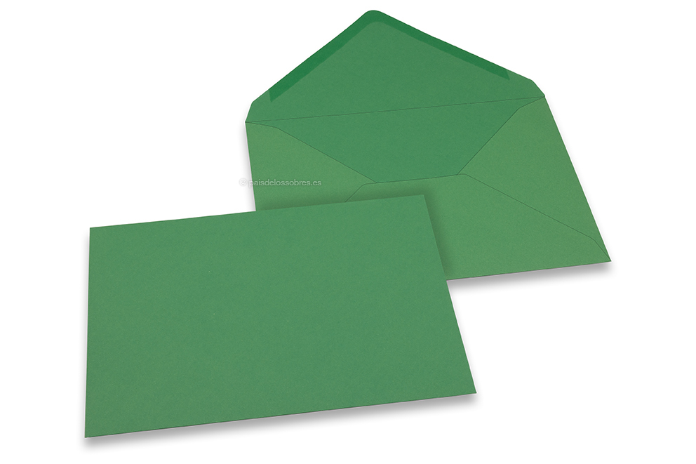 Sobres para tarjetas de felicitación de colores - Verde oscuro, 162 x 229 mm