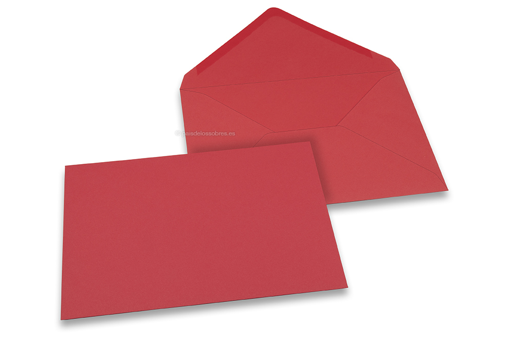 Sobres para tarjetas de felicitación de colores - Rojo, 162 x 229 mm