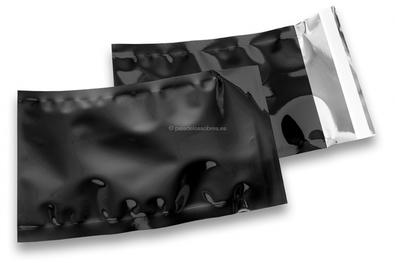 Sobres metalizados de colores - Negro 114 x 162 mm