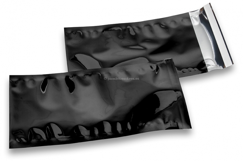 Sobres metalizados de colores - Negro 114 x 229 mm