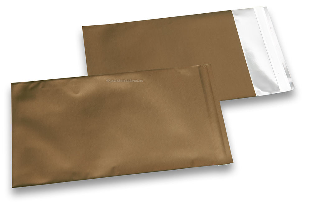 Sobres metalizados mate de colores - Bronce 114 x 162 mm