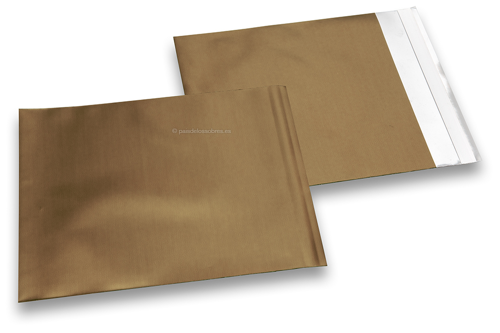 Sobres metalizados mate de colores - Bronce 165 x 165 mm