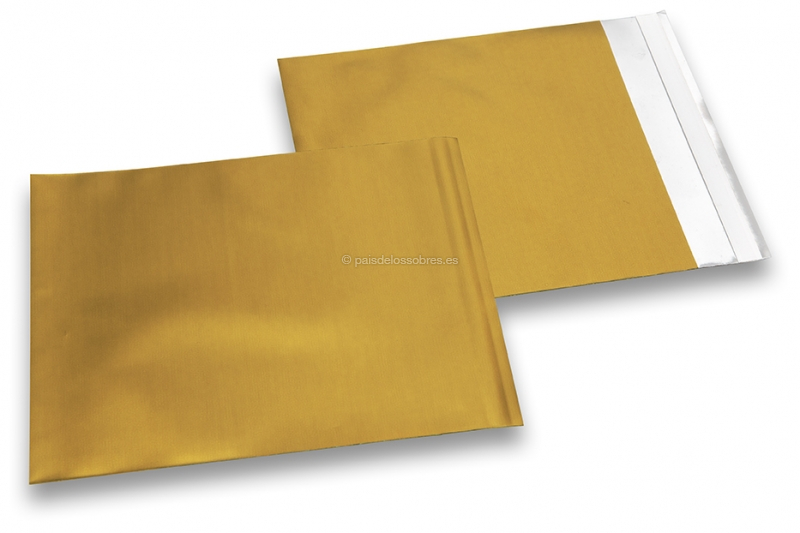 Sobres metalizados mate de colores - Dorado 165 x 165 mm
