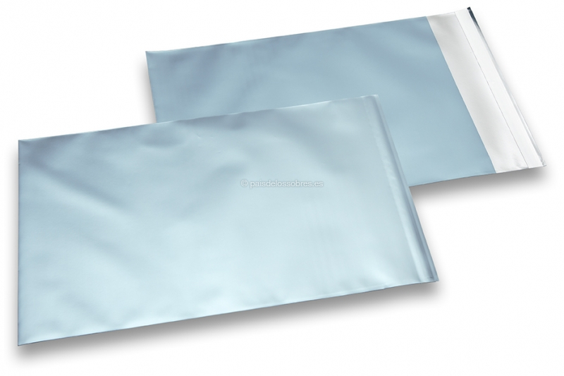 Sobres metalizados mate de colores - Azul hielo 180 x 250 mm