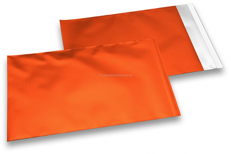 Sobres metalizados mate de colores - Naranja 230 x 320 mm