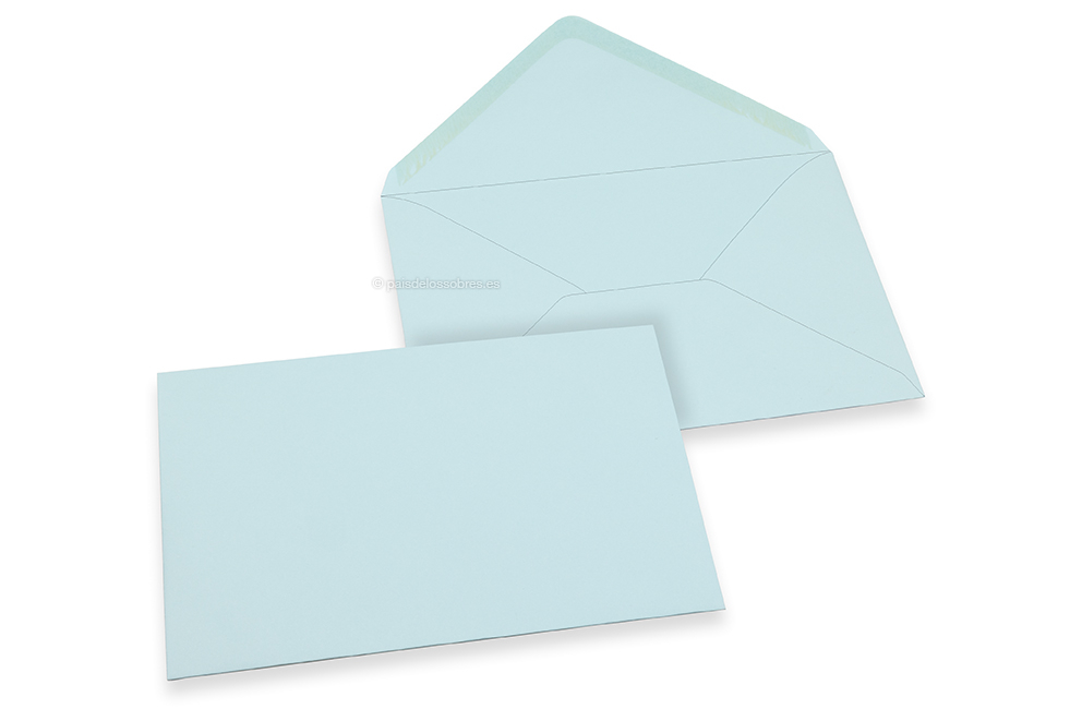 Sobres para tarjetas de felicitación de colores - Azul claro, 125 x 175 mm